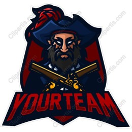 Fierce Pirate Team Mascot