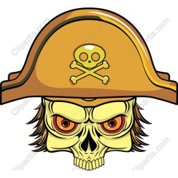 Pirate Skull with Tricorn Hat