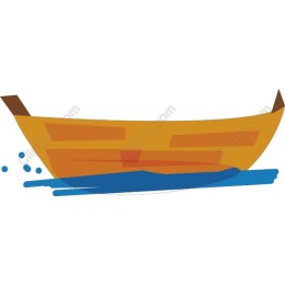 Stylized Wooden Boat