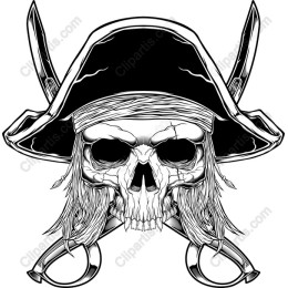 Pirate Skull with Cutlasses