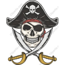 Pirate Skull and Cross Sabers