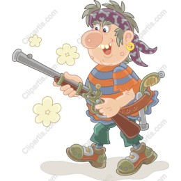 Cheerful Pirate Character