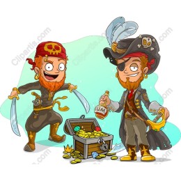 Playful Pirate Duo