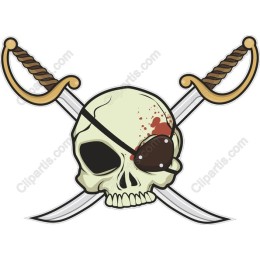 Pirate Skull and Crossed Swords