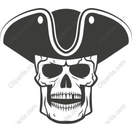 Pirate Skull with Tricorn Hat