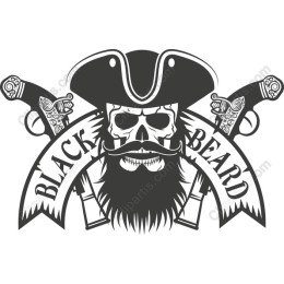 Black Beard Pirate Skull