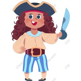 Cheerful Pirate Girl