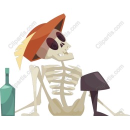 Whimsical Relaxed Skeleton