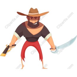 Vibrant Pirate Character
