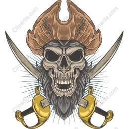 Pirate Skull and Cross Swords