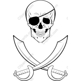 Pirate Skull and Cross Swords