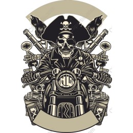 Pirate Skull Motorcycle