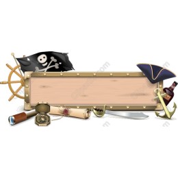 Pirate Adventure Wooden Sign