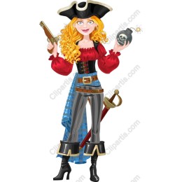 Vibrant Female Pirate