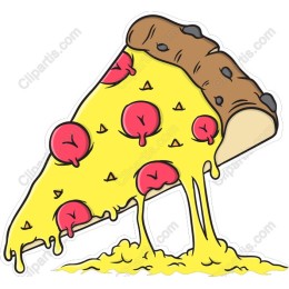 Melting Pepperoni Pizza Slice