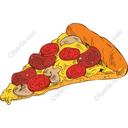 Vibrant Pizza Slice Clipart