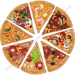 Vibrant Pizza Slices