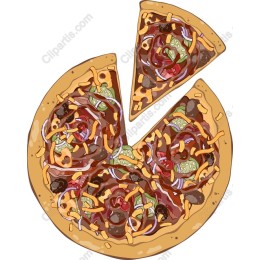 Colorful Pizza for Food and Catering