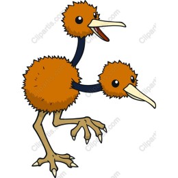 Whimsical Two-Headed Bird