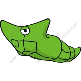 Cartoonish Green Sea Creature