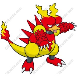 Fire-Themed Cartoon Creature