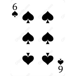 Spades Playing Card - Six & Nine