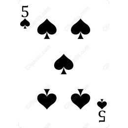 5 of Spades Playing Card