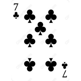 7 of Clubs Playing Card