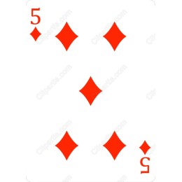 Five of Diamonds Playing Card