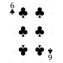 6 of Clubs Playing Card