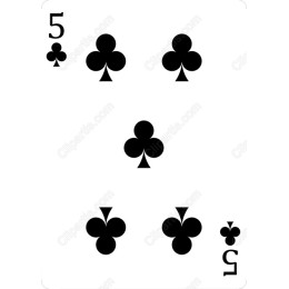 5 of Clubs Playing Card