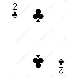 Two of Clubs Playing Card