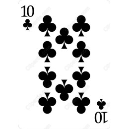 10 of Clubs Playing Card