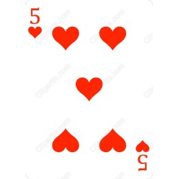 Five of Hearts Card