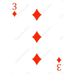 3 of Diamonds Playing Card