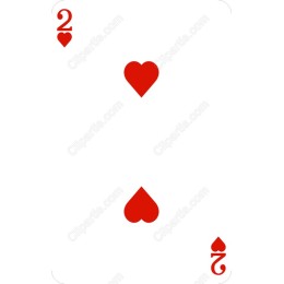 Two of Hearts Playing Card