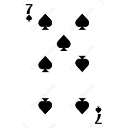 7 of Spades Playing Card