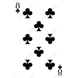 8 of Clubs Playing Card