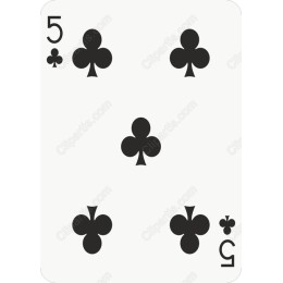 5 of Clubs Playing Card