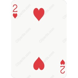2 of Hearts Card