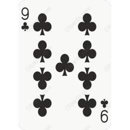 9 of Clubs Playing Card