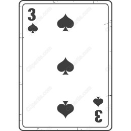 Three of Spades Playing Card
