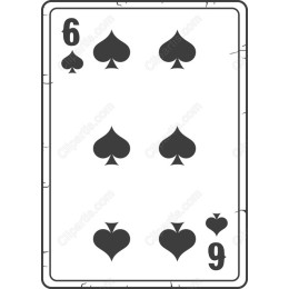 6 of Spades Playing Card