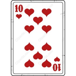 Ten of Hearts Playing Card