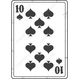 Ten of Spades Playing Card