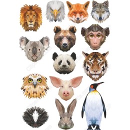 Animal Faces Set