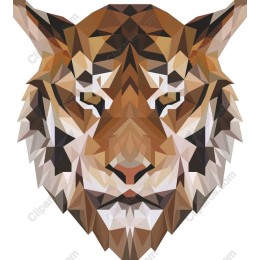 Geometric Tiger Head