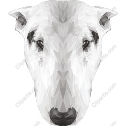 Abstract Bull Terrier Low-Poly