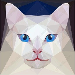 Geometric Cat Art