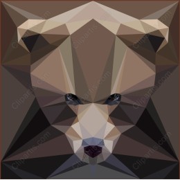 Geometric Bear Head